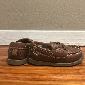 EUC Carters Brown Boat Shoes Toddler Size 5